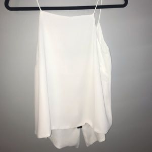 A white sheer tank top